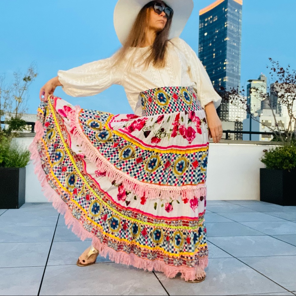 Italian ANTICA SARTORIA Cotton Popcorn Eyelets Top Positano Italy - Picture 7 of 11